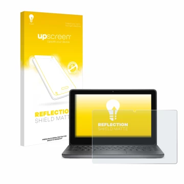 Vorderseite einer Produktverpackung mit dem Markenlogo upscreen. Daneben ist das Gerät Dell Latitude 3140 2-in-1 mit dem zugeh