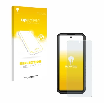 Vorderseite einer Produktverpackung mit dem Markenlogo upscreen. Daneben ist das Gerät iiiF150 Raptor mit dem zugehörigen Disp