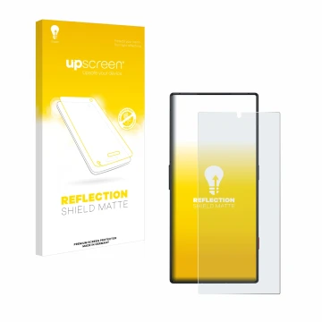 Vorderseite einer Produktverpackung mit dem Markenlogo upscreen. Daneben ist das Gerät ZTE Nubia Red Magic 8S Pro mit dem zuge