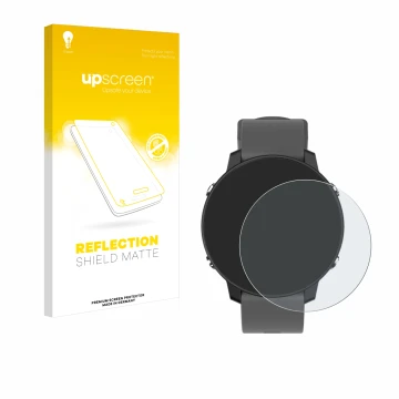 Vorderseite einer Produktverpackung mit dem Markenlogo upscreen. Daneben ist das Gerät Shot Scope G5 GPS Watch mit dem zugehör