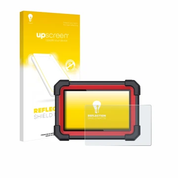 Vorderseite einer Produktverpackung mit dem Markenlogo upscreen. Daneben ist das Gerät Launch X-431 CRP 919E BT mit dem zugehö