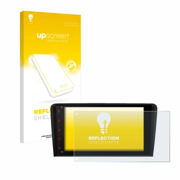 Vorderseite einer Produktverpackung mit dem Markenlogo upscreen. Daneben ist das Gerät Xtrons PSA80A3AL mit dem zugehörigen Di