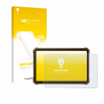Vorderseite einer Produktverpackung mit dem Markenlogo upscreen. Daneben ist das Gerät Blackview Active 8 Pro 10.36