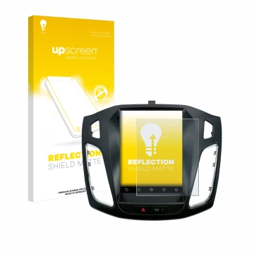 Vorderseite einer Produktverpackung mit dem Markenlogo upscreen. Daneben ist das Gerät Isudar Ford/Focus MK3 2012–2019 mit dem