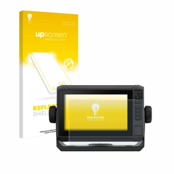 Vorderseite einer Produktverpackung mit dem Markenlogo upscreen. Daneben ist das Gerät Garmin ECHOMAP UHD2 7