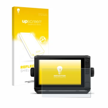 Vorderseite einer Produktverpackung mit dem Markenlogo upscreen. Daneben ist das Gerät Garmin ECHOMAP UHD2 9