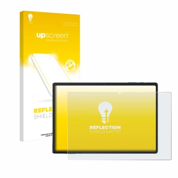 Vorderseite einer Produktverpackung mit dem Markenlogo upscreen. Daneben ist das Gerät Oukitel OKT3 mit dem zugehörigen Displa