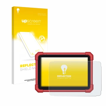Vorderseite einer Produktverpackung mit dem Markenlogo upscreen. Daneben ist das Gerät Launch X-431 Euro Turbo II mit dem zuge
