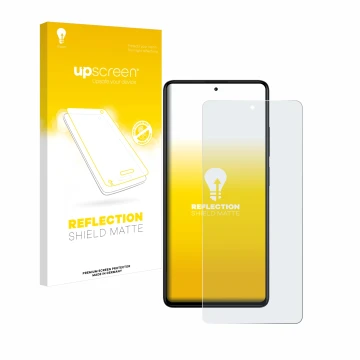 Vorderseite einer Produktverpackung mit dem Markenlogo upscreen. Daneben ist das Gerät Xiaomi Redmi Note 12 Pro+ mit dem zugeh