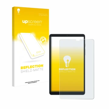 Vorderseite einer Produktverpackung mit dem Markenlogo upscreen. Daneben ist das Gerät Blackview Tab 60 8.68