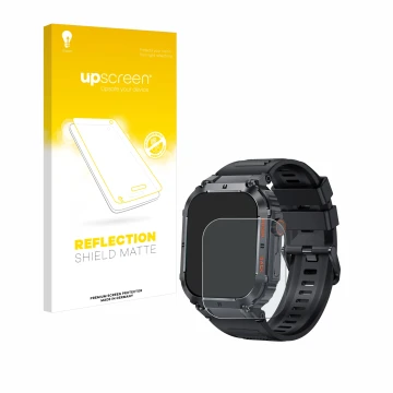 Vorderseite einer Produktverpackung mit dem Markenlogo upscreen. Daneben ist das Gerät GaWear K57PRO 1.96