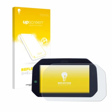 Vorderseite einer Produktverpackung mit dem Markenlogo upscreen. Daneben ist das Gerät BMW R 1300 GS TFT 6.5