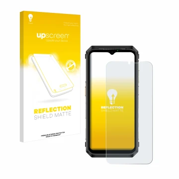 Vorderseite einer Produktverpackung mit dem Markenlogo upscreen. Daneben ist das Gerät Ulefone Power Armor 18T Ultra mit dem z