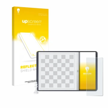 Vorderseite einer Produktverpackung mit dem Markenlogo upscreen. Daneben ist das Gerät Chessnut Evo mit dem zugehörigen Displa