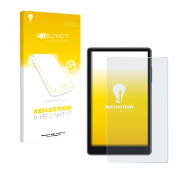 Vorderseite einer Produktverpackung mit dem Markenlogo upscreen. Daneben ist das Gerät Keystone 3 Pro mit dem zugehörigen Disp