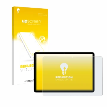 Vorderseite einer Produktverpackung mit dem Markenlogo upscreen. Daneben ist das Gerät Teclast P30T mit dem zugehörigen Displa