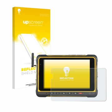Vorderseite einer Produktverpackung mit dem Markenlogo upscreen. Daneben ist das Gerät AIR3 7.3 mit dem zugehörigen Displaysch