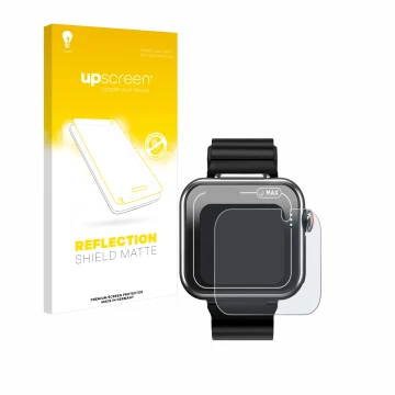 Vorderseite einer Produktverpackung mit dem Markenlogo upscreen. Daneben ist das Gerät Vtech Kidizoom Smartwatch MAX mit dem z