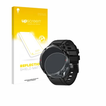 Vorderseite einer Produktverpackung mit dem Markenlogo upscreen. Daneben ist das Gerät LIGE Smartwatch 1.6