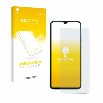 Vorderseite einer Produktverpackung mit dem Markenlogo upscreen. Daneben ist das Gerät Blackview Wave 6C mit dem zugehörigen D