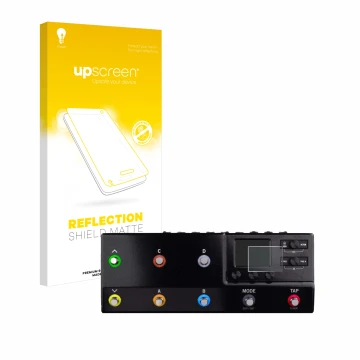 Vorderseite einer Produktverpackung mit dem Markenlogo upscreen. Daneben ist das Gerät Line 6 hx stomp XL mit dem zugehörigen 