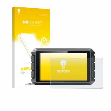 Vorderseite einer Produktverpackung mit dem Markenlogo upscreen. Daneben ist das Gerät Creality Sonic Pad mit dem zugehörigen 