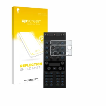 Vorderseite einer Produktverpackung mit dem Markenlogo upscreen. Daneben ist das Gerät Native Instruments Traktor Kontrol X1 M