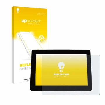 Vorderseite einer Produktverpackung mit dem Markenlogo upscreen. Daneben ist das Gerät Trimble XCN 1050 mit dem zugehörigen Di