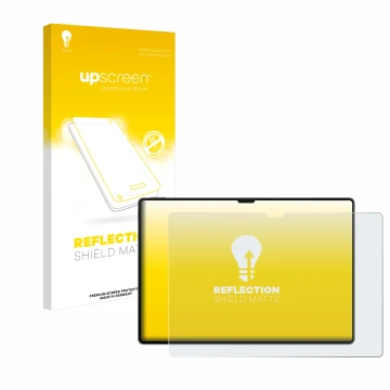 Vorderseite einer Produktverpackung mit dem Markenlogo upscreen. Daneben ist das Gerät Huawei MatePad Pro 13.2