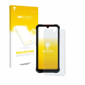Vorderseite einer Produktverpackung mit dem Markenlogo upscreen. Daneben ist das Gerät Hotwav Cyber 9 Pro mit dem zugehörigen 