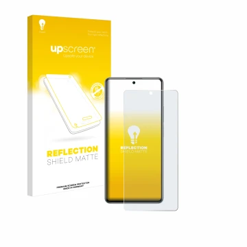 Vorderseite einer Produktverpackung mit dem Markenlogo upscreen. Daneben ist das Gerät Xiaomi 11T 5G mit dem zugehörigen Displ