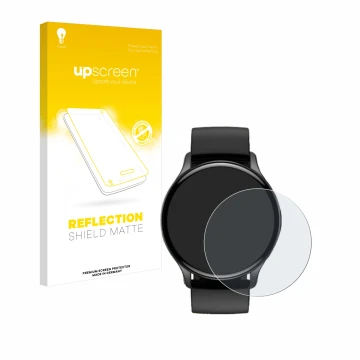 Vorderseite einer Produktverpackung mit dem Markenlogo upscreen. Daneben ist das Gerät Sross Smartwatch 1.43