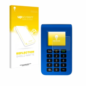 Vorderseite einer Produktverpackung mit dem Markenlogo upscreen. Daneben ist das Gerät REINER SCT tanJack photo QR mit dem zug