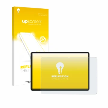 Vorderseite einer Produktverpackung mit dem Markenlogo upscreen. Daneben ist das Gerät Teclast P50 mit dem zugehörigen Display