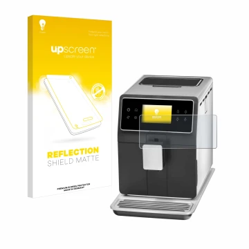 Vorderseite einer Produktverpackung mit dem Markenlogo upscreen. Daneben ist das Gerät WMF Perfection 840L mit dem zugehörigen