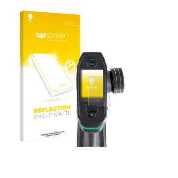 Vorderseite einer Produktverpackung mit dem Markenlogo upscreen. Daneben ist das Gerät DumboRC DDF-350 mit dem zugehörigen Dis