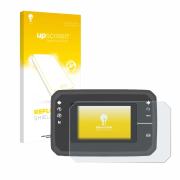 Vorderseite einer Produktverpackung mit dem Markenlogo upscreen. Daneben ist das Gerät Honda CB650R TFT Display mit dem zugehö
