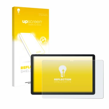 Vorderseite einer Produktverpackung mit dem Markenlogo upscreen. Daneben ist das Gerät Blackview Mega 1 mit dem zugehörigen Di