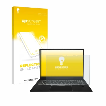 Vorderseite einer Produktverpackung mit dem Markenlogo upscreen. Daneben ist das Gerät MSI Summit E16 AI Studio mit dem zugehö