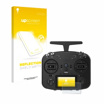 Vorderseite einer Produktverpackung mit dem Markenlogo upscreen. Daneben ist das Gerät FrSky TWIN X14 mit dem zugehörigen Disp