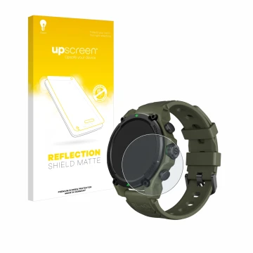 Vorderseite einer Produktverpackung mit dem Markenlogo upscreen. Daneben ist das Gerät Xiaomi Black Shark GS3 mit dem zugehöri