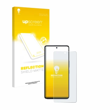Vorderseite einer Produktverpackung mit dem Markenlogo upscreen. Daneben ist das Gerät Infinix GT 20 Pro mit dem zugehörigen D