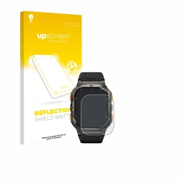 Vorderseite einer Produktverpackung mit dem Markenlogo upscreen. Daneben ist das Gerät Kospet Tank M3 Ultra mit dem zugehörige