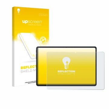 Vorderseite einer Produktverpackung mit dem Markenlogo upscreen. Daneben ist das Gerät Blackview Tab 90 WiFi mit dem zugehörig