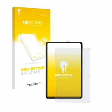 Vorderseite einer Produktverpackung mit dem Markenlogo upscreen. Daneben ist das Gerät Xiaomi Redmi Pad Pro mit dem zugehörige