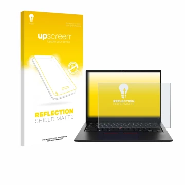 Vorderseite einer Produktverpackung mit dem Markenlogo upscreen. Daneben ist das Gerät Lenovo ThinkPad L13 Gen 5 mit dem zugeh