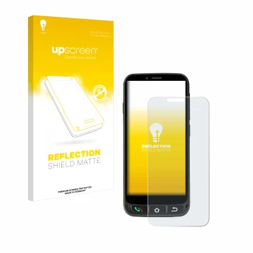 Vorderseite einer Produktverpackung mit dem Markenlogo upscreen. Daneben ist das Gerät SPC Zeus 4G Pro mit dem zugehörigen Dis