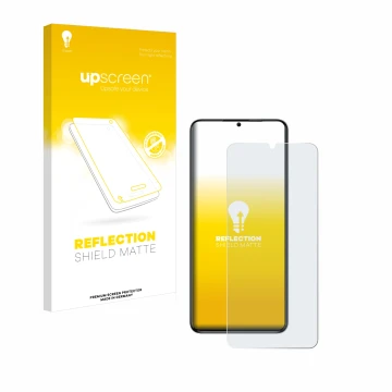 Vorderseite einer Produktverpackung mit dem Markenlogo upscreen. Daneben ist das Gerät Oukitel C50 mit dem zugehörigen Display