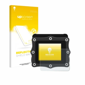 Vorderseite einer Produktverpackung mit dem Markenlogo upscreen. Daneben ist das Gerät Shearwater Perdix dive computer mit dem