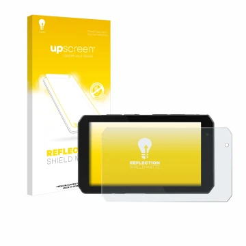 Vorderseite einer Produktverpackung mit dem Markenlogo upscreen. Daneben ist das Gerät Chigee AIO-5 Play mit dem zugehörigen D